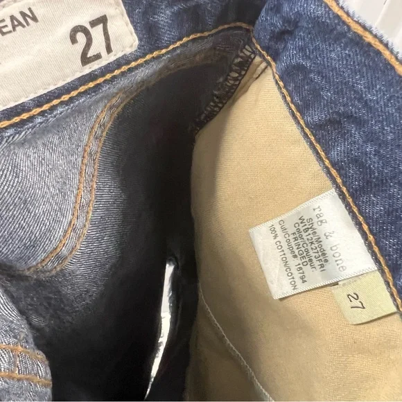 Rag & Bone Jean Skirt 27 Womens Blue Denim Dive Short Fring Hem Cotton Mini - Picture 4 of 5